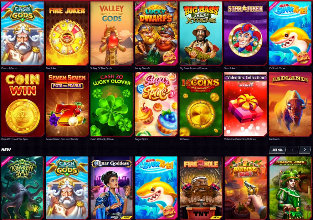 Quickwin Casino games selection