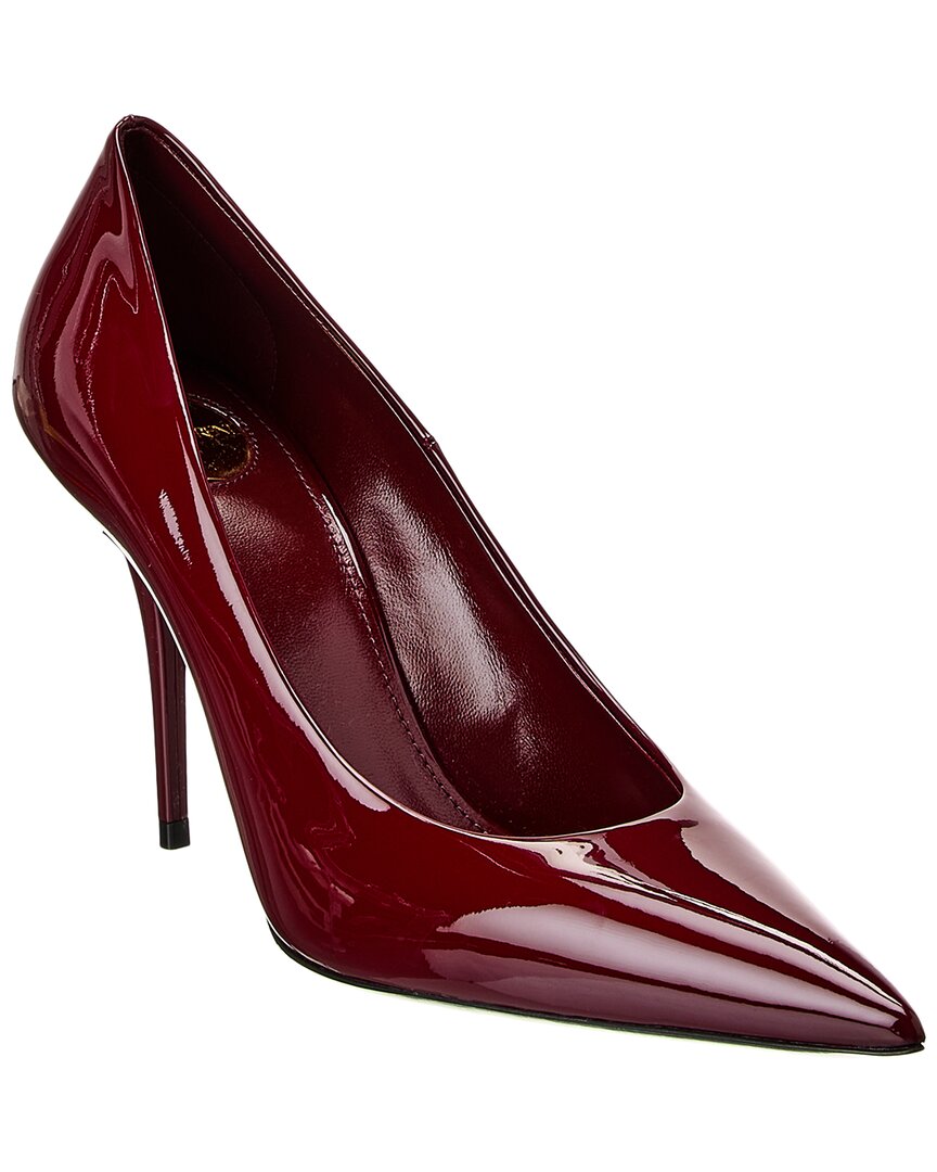 Shop Saint Laurent Norma 90 Patent Pump In Red