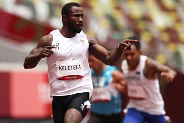 Dorian Keletela of the Athlete Refugee Team in Tokyo