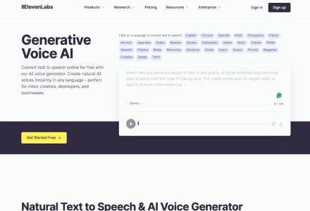 ElevenLabs - Best AI for Voiceovers and Dubbing