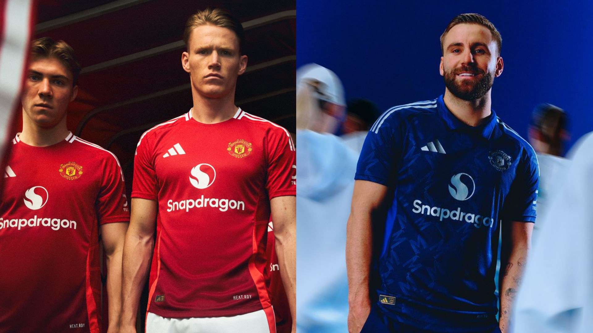 Manchester United home away kits 2024-25