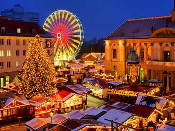 Christmas fair in Magdeburg (Germany) online puzzle