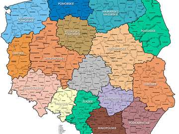 map of Poland puzzle online from photo