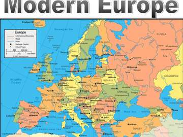 Map Of Europe Puzzle puzzle online from photo