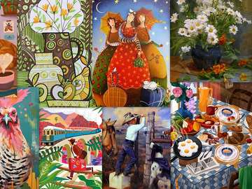 Collage of images online puzzle