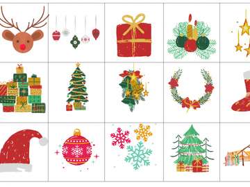 Christmas decorations puzzle online from photo