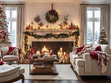 Living Room Holidays puzzle online from photo