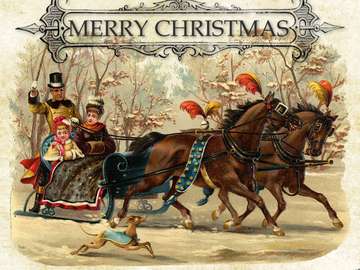 Vintage Christmas Postcard online puzzle