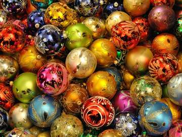 Holiday Bulbs - Many puzzle online from photo