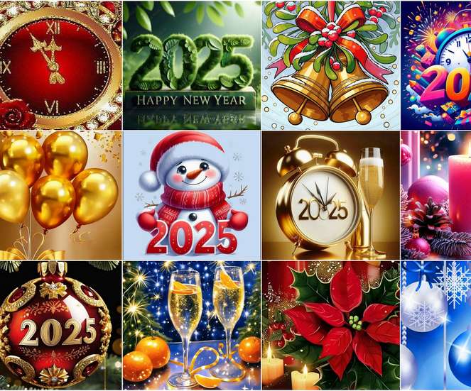 New Year puzzle online from photo