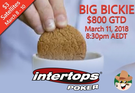 $800 GTD Big Bickies Tourney Live at Intertops