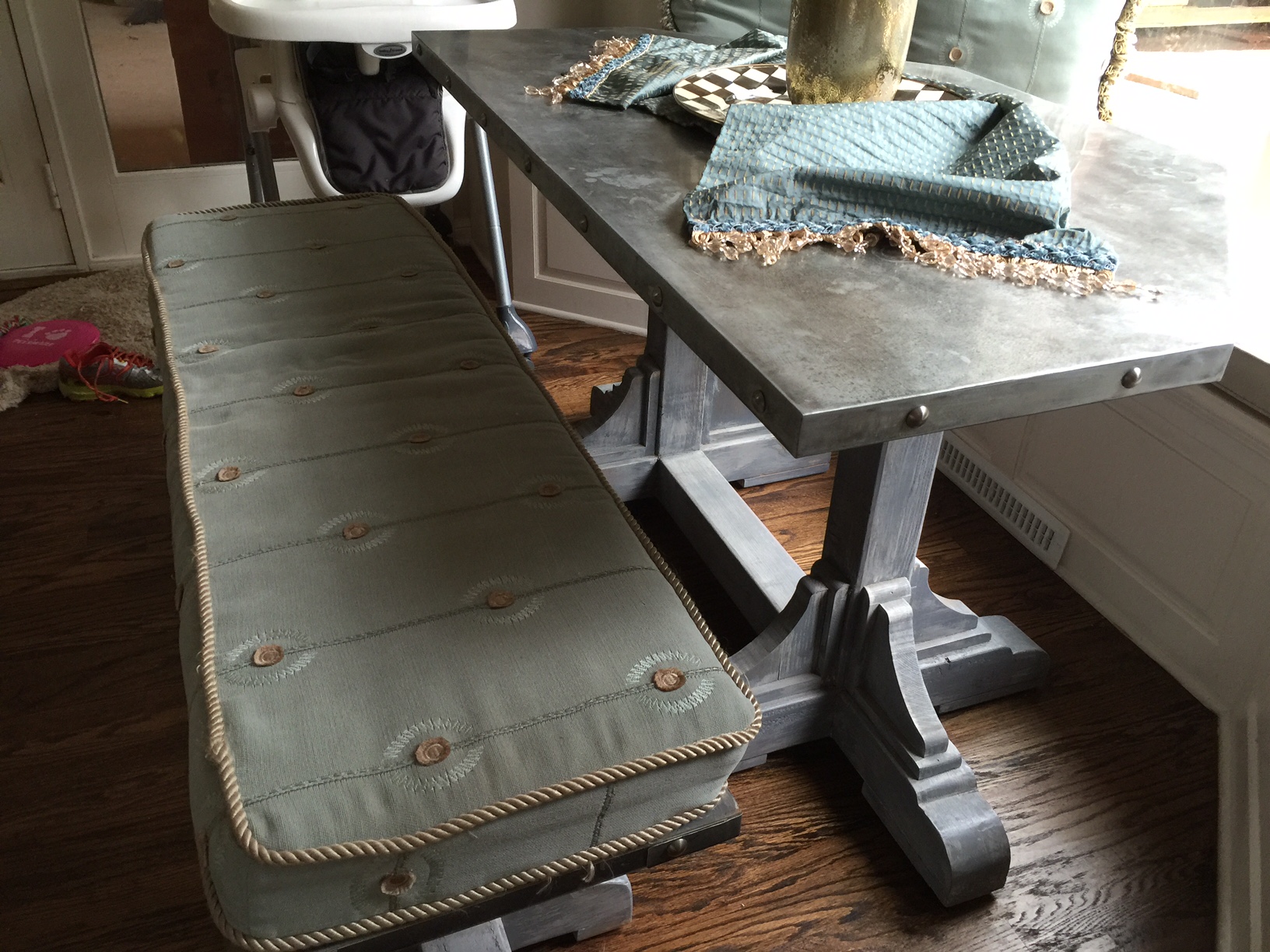 Zinc Table And Bench