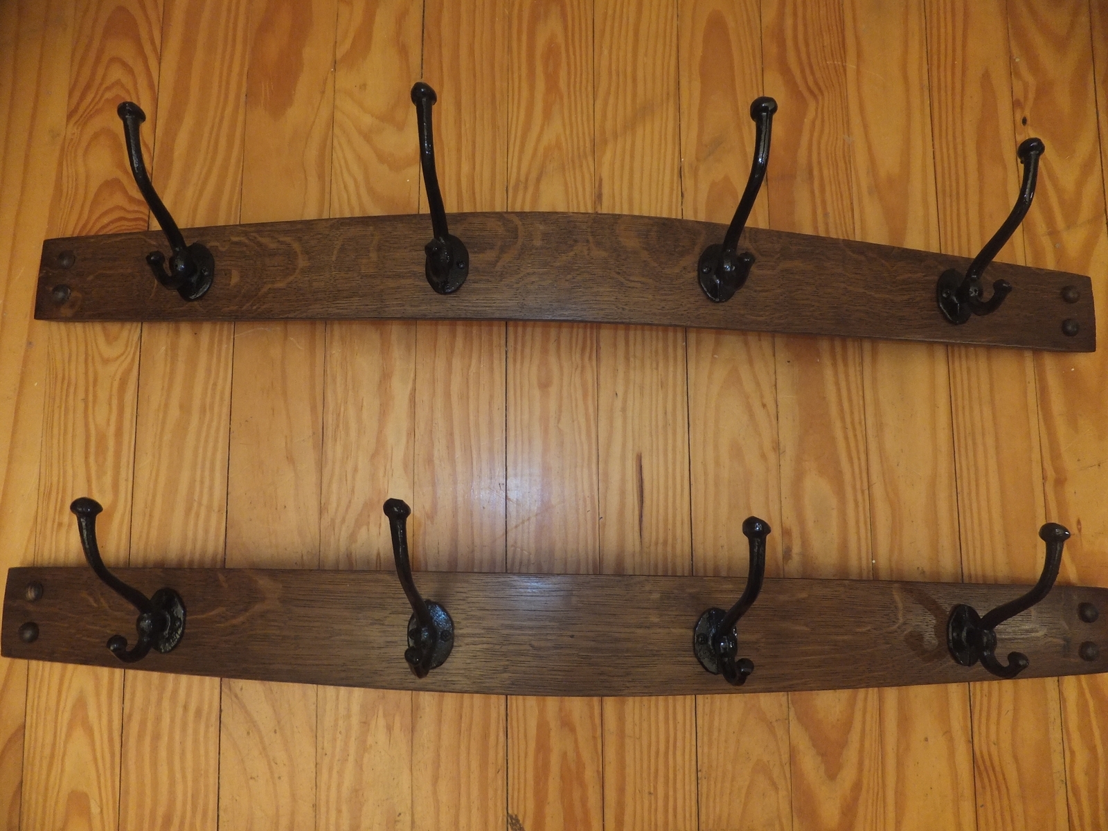 Wine Barrel Stave Coat Rack