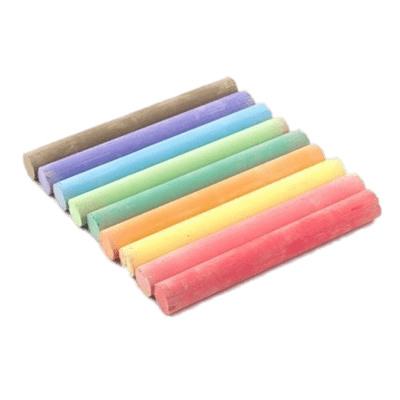 Neatly Laid Out Coloured Chalk