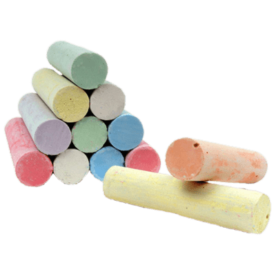 Stack Of Coloured Chalk Sticks