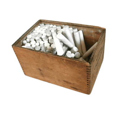 Wooden Box Of Writing Chalk