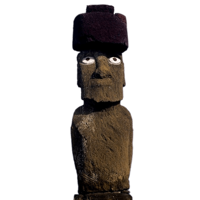 Moai Statue With Eyes Easter Island