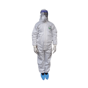 White Protection Suit Against Bacteria and Viruses