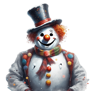 Clown Snowman