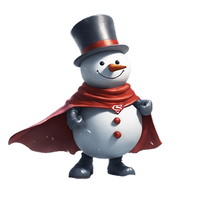 Superhero Snowman