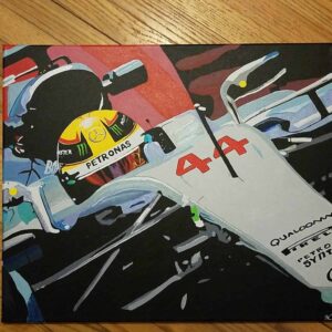 Lewis Hamilton Canvas Print by Eyes Up Auto Art Store