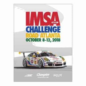 IMSA GT3 Cup Road Atlanta 2018 Poster - 18x24 by 8380 Laboratories