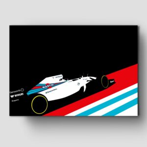 Williams FW36 F1 Art Print by Cale Funderburk Art & Design