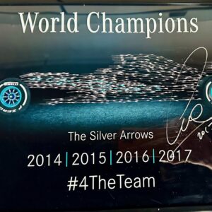 Mercedes Lewis Hamilton 2017 World Championship Signed Poster by Austin