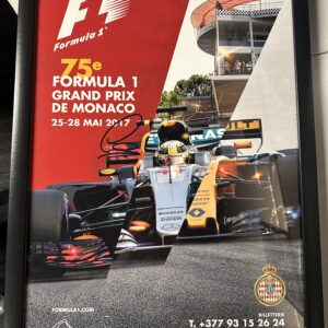 2017 Monaco GP Signed Poster by Lewis Hamilton by Austin