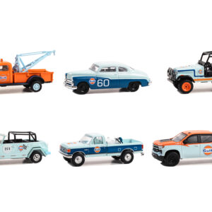 "Gulf Oil Special Edition" Series 2 Set of 6 Cars 1/64 Diecast Model Cars by Greenlight by Diecast Mania