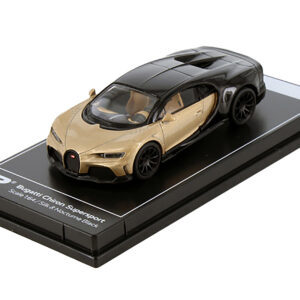 Bugatti Chiron Supersport Silk Gold Metallic and Nocturne Black "Hypercar League Collection" 1/64 Diecast Model Car by PosterCars by Diecast Mania