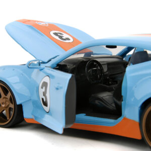 2016 Chevrolet Camaro Widebody #3 Light Blue with Orange Stripes "Gulf Oil" "Wide Body" Series 1/24 Diecast Model Car by Jada by Diecast Mania