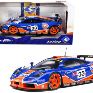 McLaren F1 GTR #33 R. Bellm - J.J. Lehto - J. Weaver "Gulf Oil" 24 Hours of Le Mans (1996) "Competition" Series 1/18 Diecast Model Car by Solido by Diecast Mania