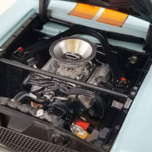 1965 Shelby GT350R #6 Light Blue with Orange Stripes "Gulf Racing Tribute" Limited Edition to 330 pieces Worldwide 1/18 Diecast Model Car by ACME by Diecast Mania