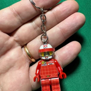 F1 Keyring Nigel Mansell key ring 1990 Ferrari formula 1 grand prix figura driver helmet minifigura minifigure from the Sports Car Racing Race Suits store collection.