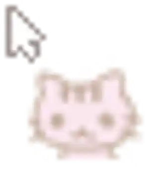 cute light pink cat cursor