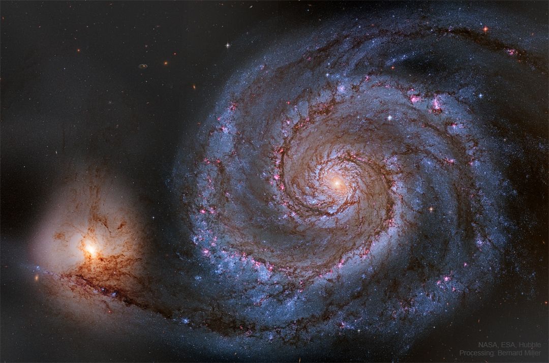 APOD: 2022 June 13 - M51: The Whirlpool Galaxy from Hubble