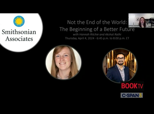 Hannah Ritchie, "Not the End of the World" : CSPAN3 : September 1, 2024 2:02am-3:16am EDT