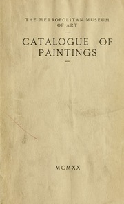 Cover of edition catalogueofpaint00metr