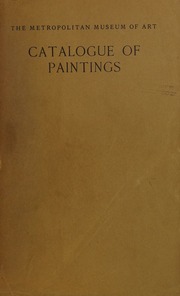 Cover of edition catalogueofpaint00metr_5