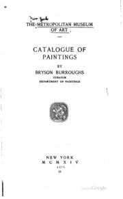 Cover of edition cataloguepainti00burrgoog