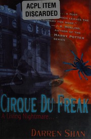 Cover of edition cirquedufreak0000shan_d3m0