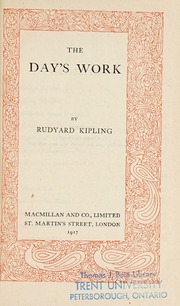 Cover of edition dayswork0000kipl_t7z2