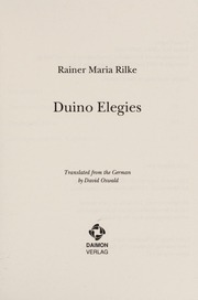 Cover of edition duinoelegies0000rilk