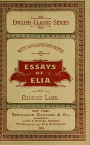 Cover of edition essaysofelia05lamb