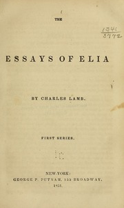 Cover of edition essaysofelia08lamb