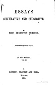 Cover of edition essaysspeculati00unkngoog