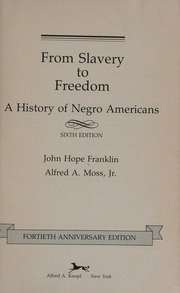 Cover of edition fromslaverytofre06edfran