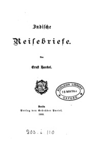 Cover of edition indischereisebr00haecgoog