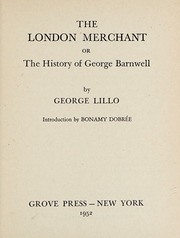 Cover of edition londonmerchantor0000lill